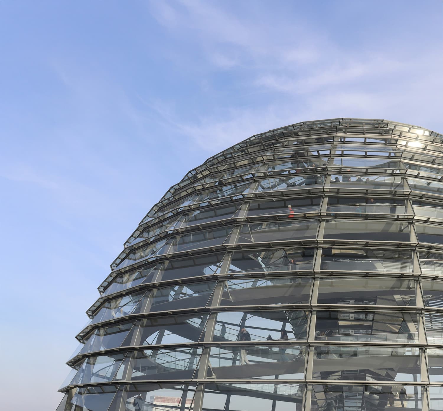 Nahaufnahme von Reichstagskuppel